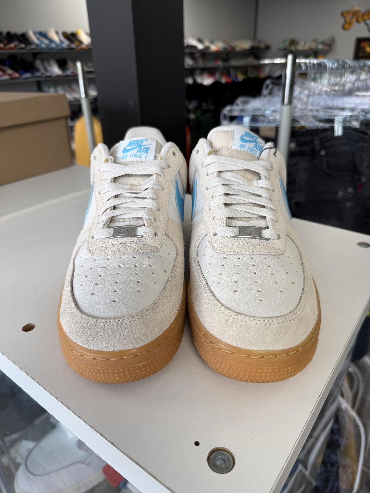 Nike Air Force One Low "Sail University Blue" Used Size 9