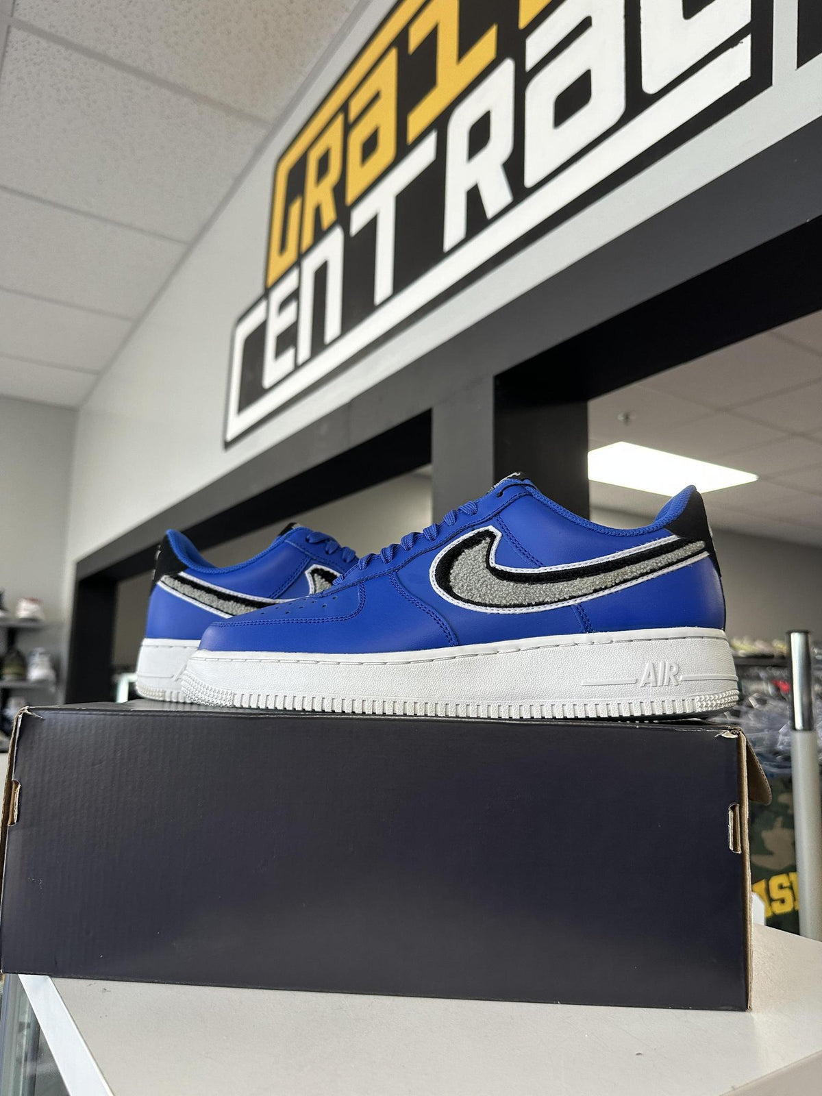 Nike AF1 Low "Chinelle Swoosh Blue" Used Size 9