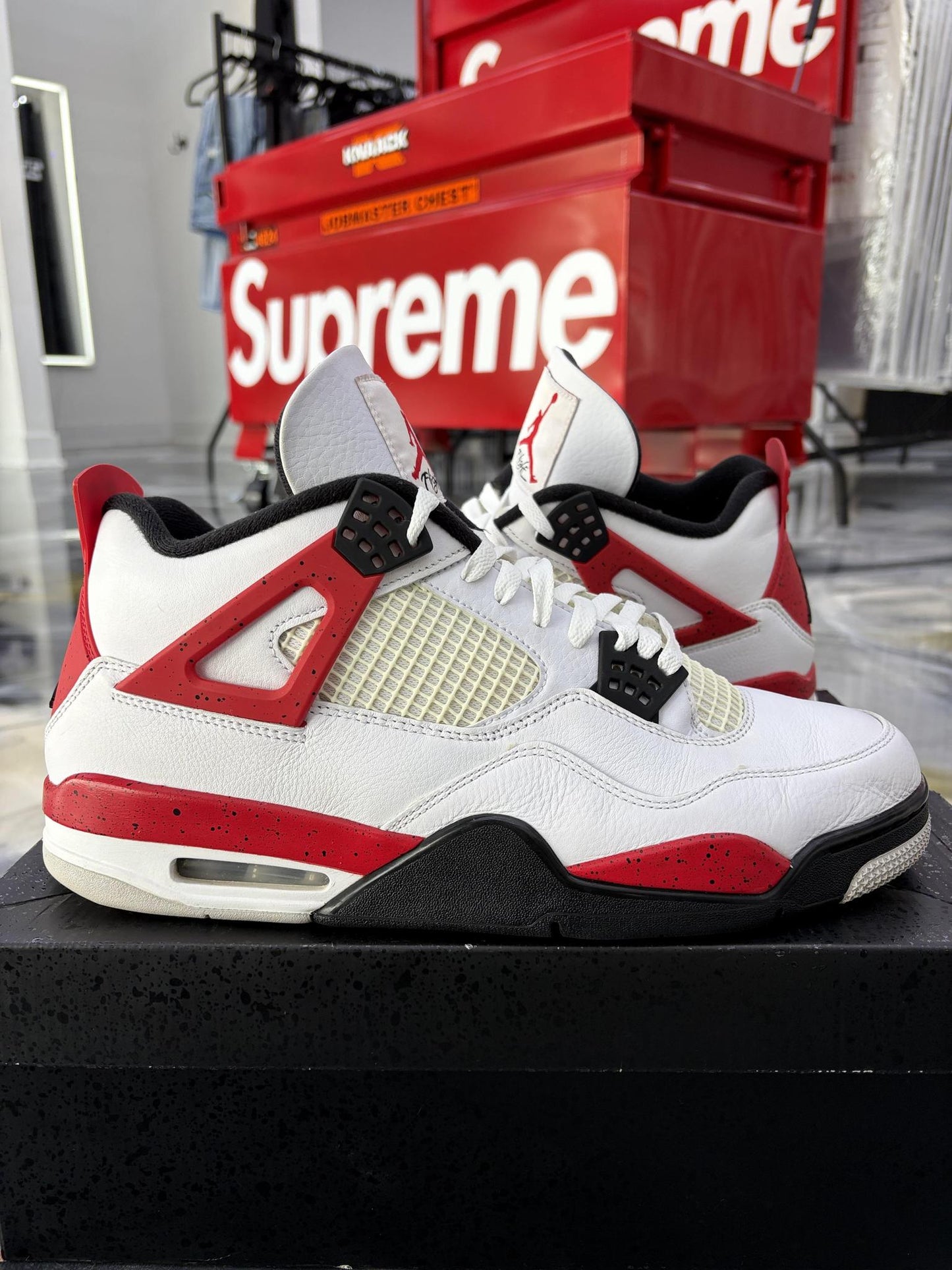 Jordan 4 "Red Cement" Used Size 13