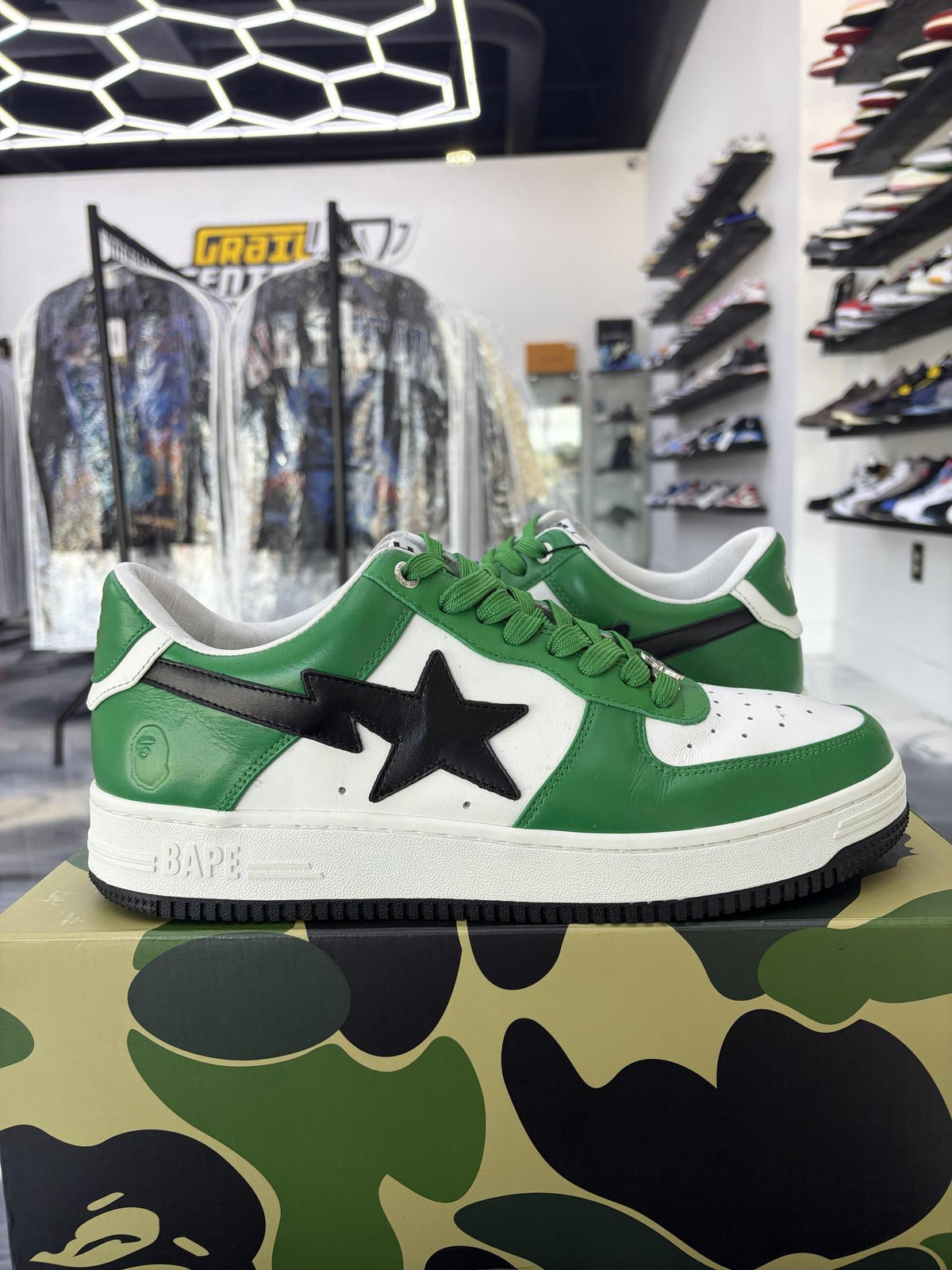 Bape Sta "Green/Black" Used Size 11
