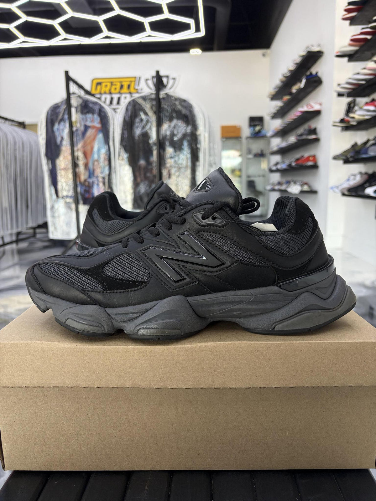New Balance 9060 "Triple Black" Used Size 10
