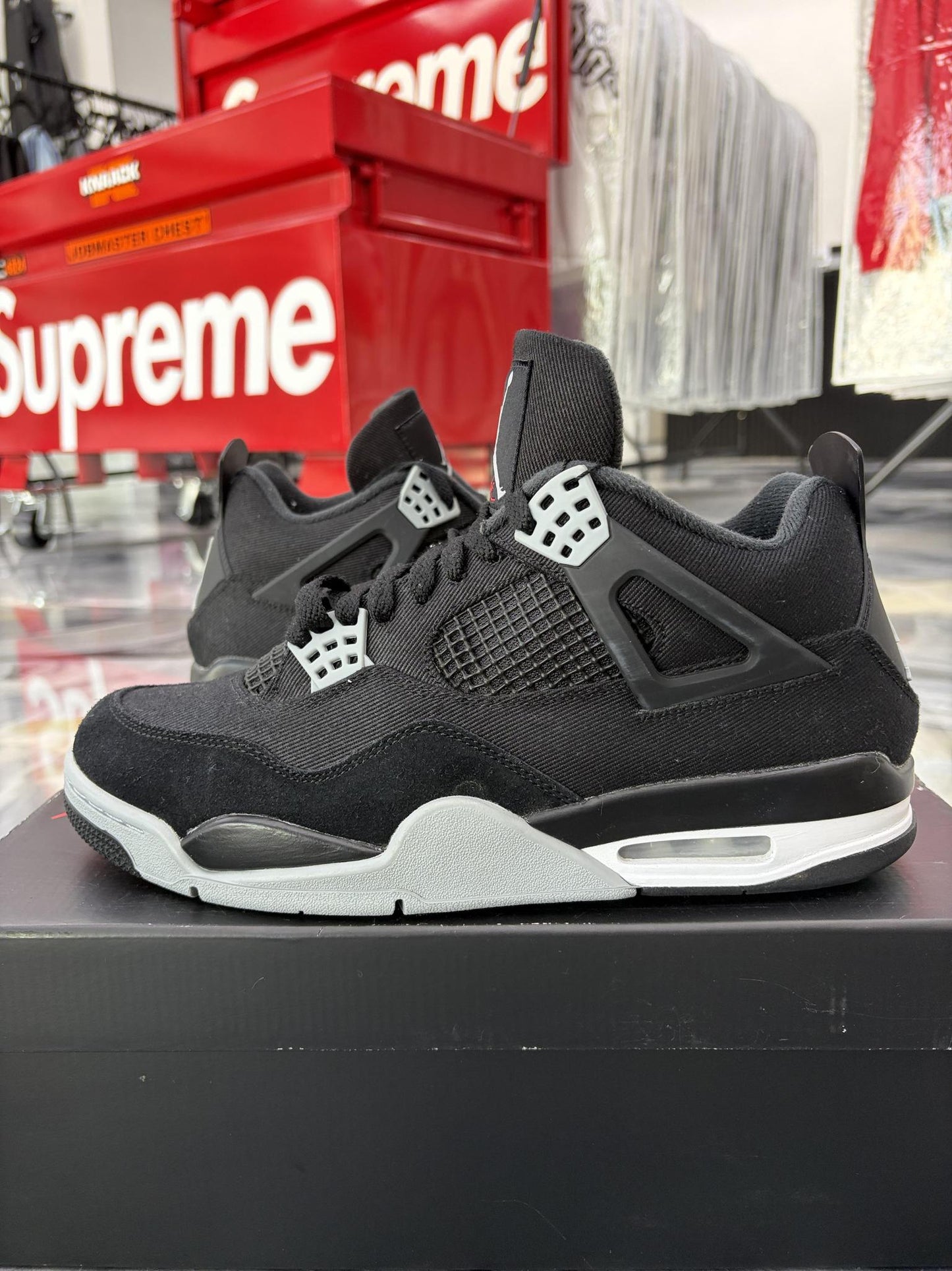 Jordan 4 "Black Canvas" Used Size 11.5