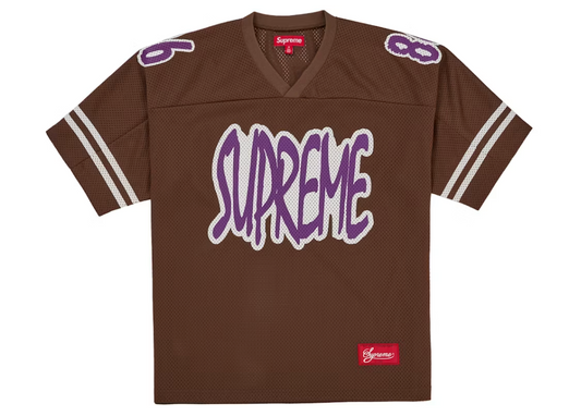 Supreme Reflective Football Jersey "Brown/Purple"