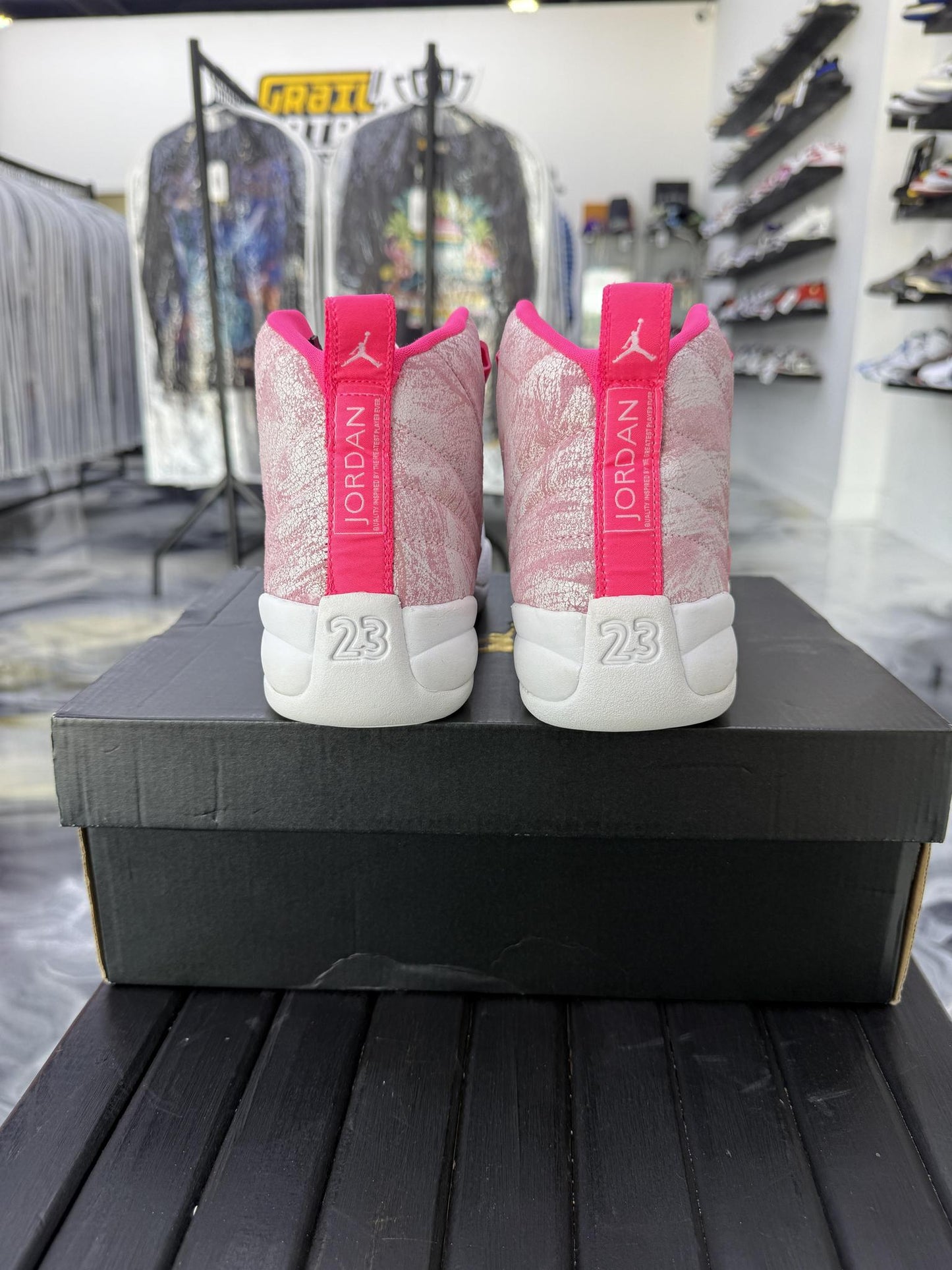 Jordan 12 "Arctic Pink" Used Size 6Y/7.5W