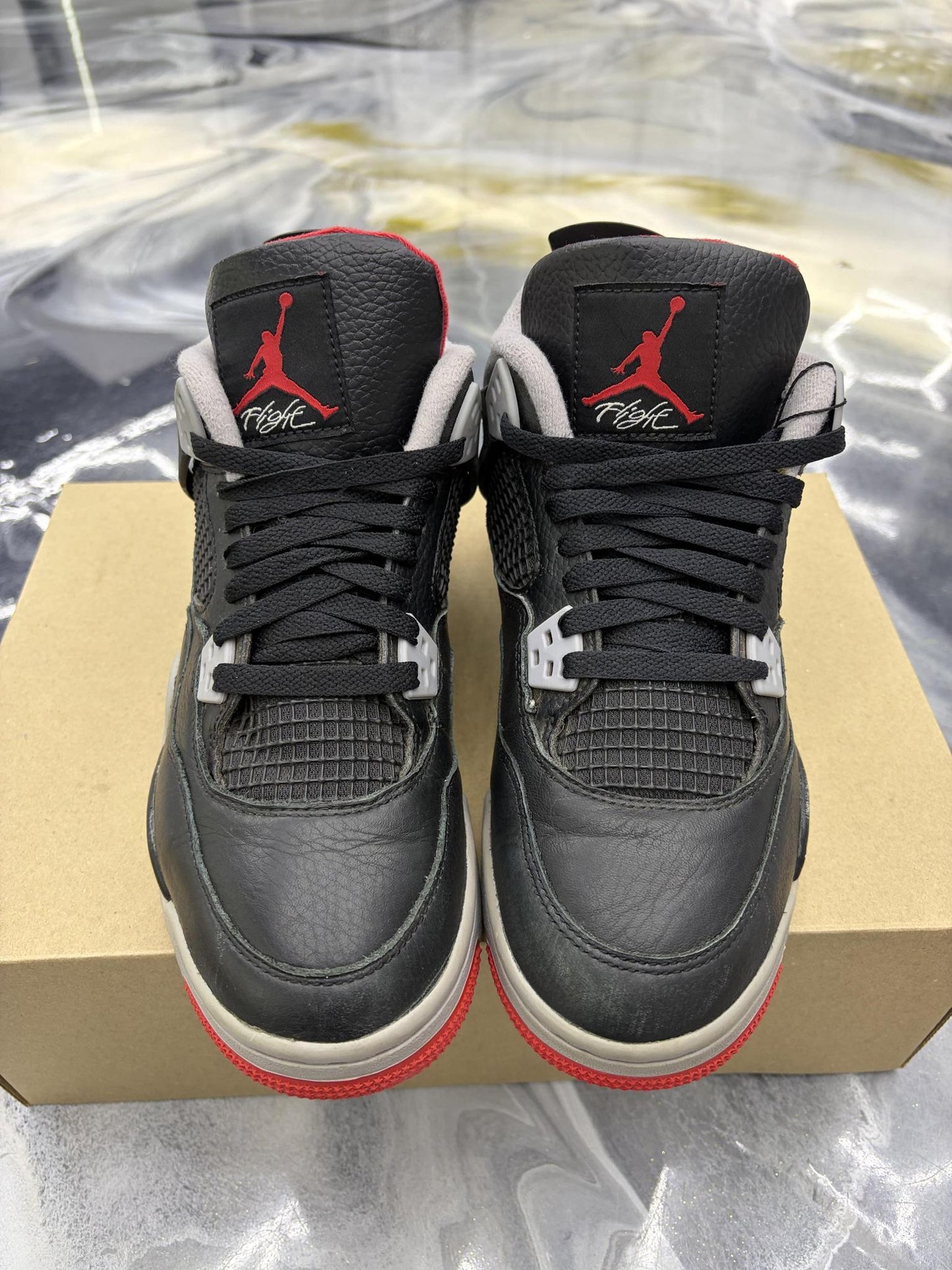 Jordan 4 "Bred Reimagined" Used Size 7Y/8.5W