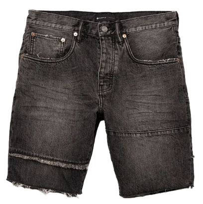 Purple Denim Shorts "Black"
