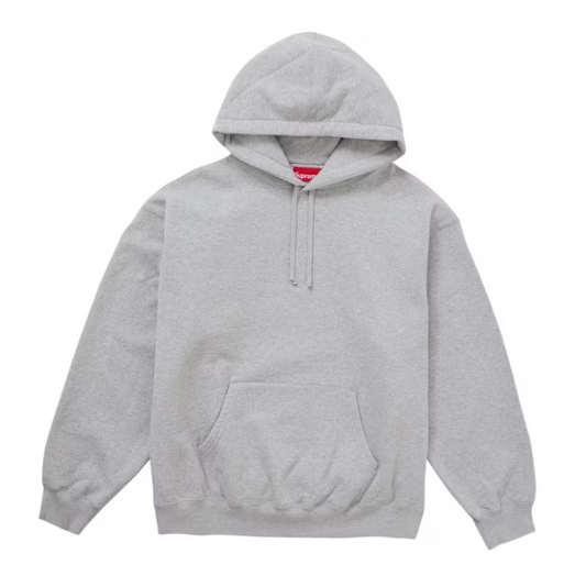 Supreme Satin Appliqué Hoodie "Grey"