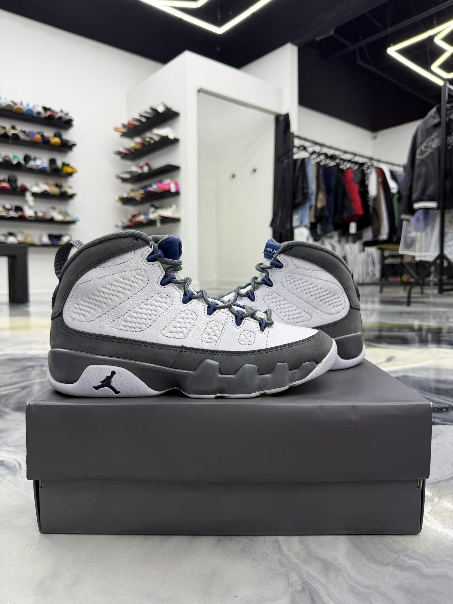 Jordan 9 Retro Flint Grey Used Size 8.5