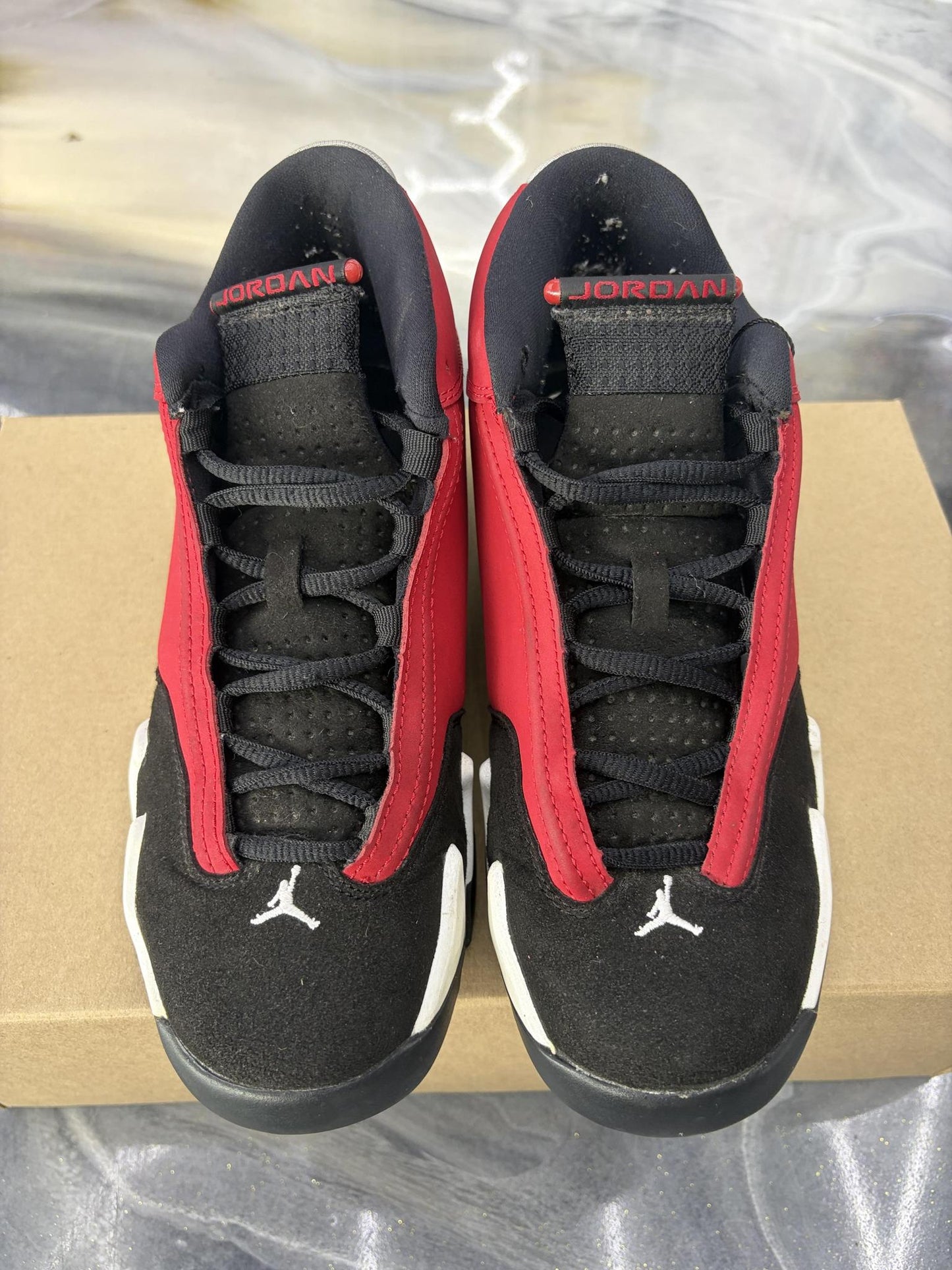 Jordan 14 "Gym Red Toro" Used Size 5.5Y/7W