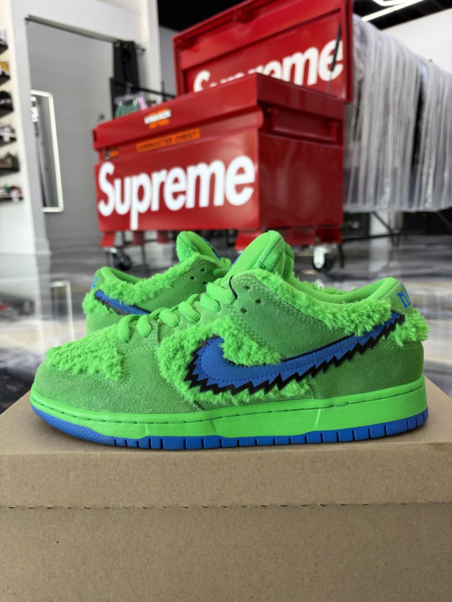 Nike SB Dunk Low "Grateful Dead Bears Green" Used Size 8.5