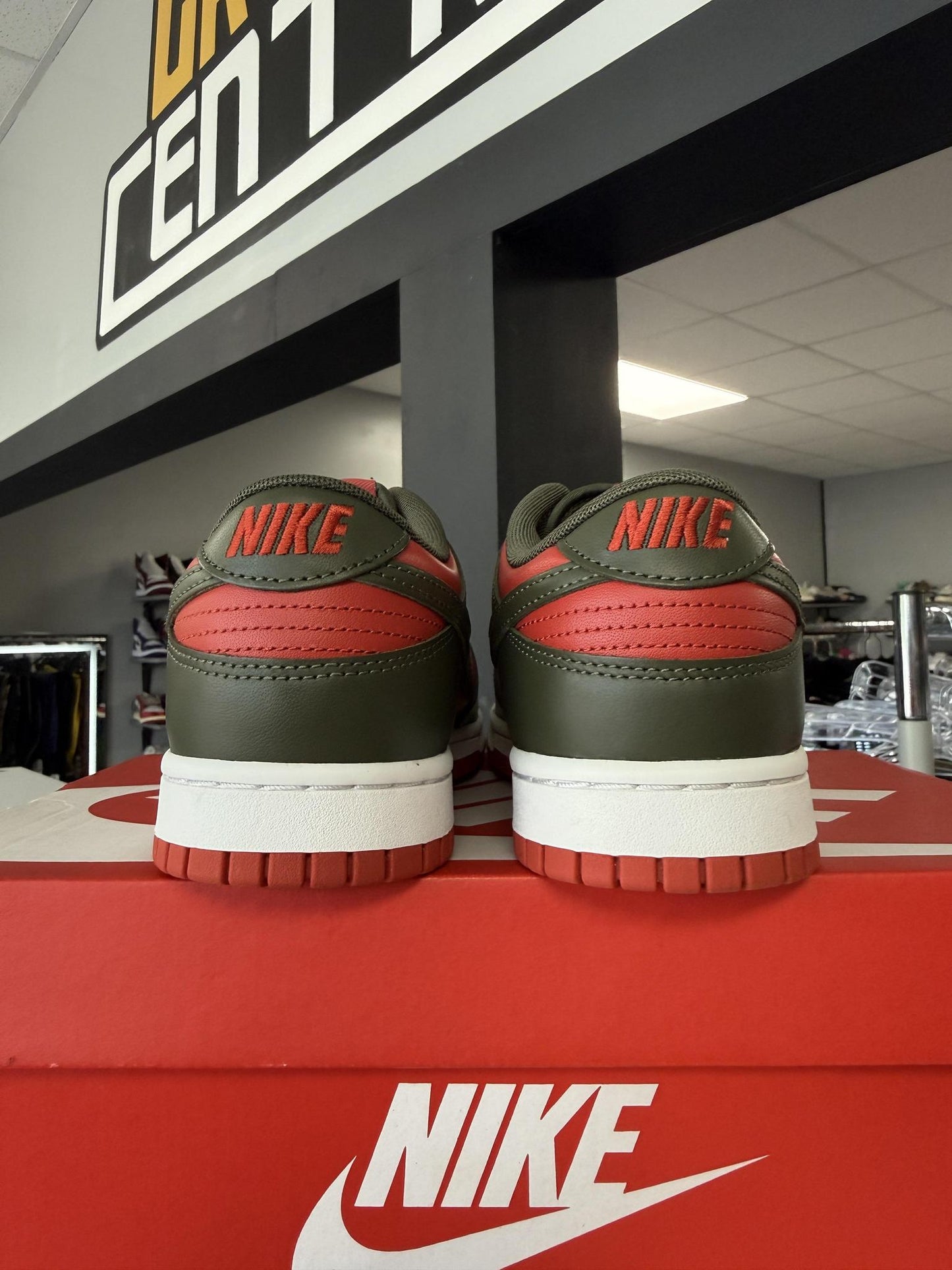 Nike Dunk Low "Mystic Red Olive" Used Size 8