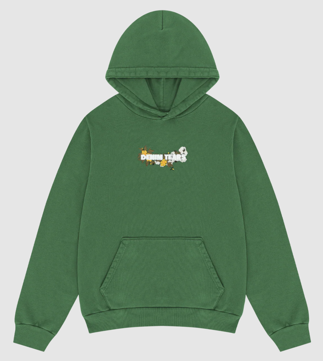 Denim Tears Embroidered Logo Hoodie "Green"