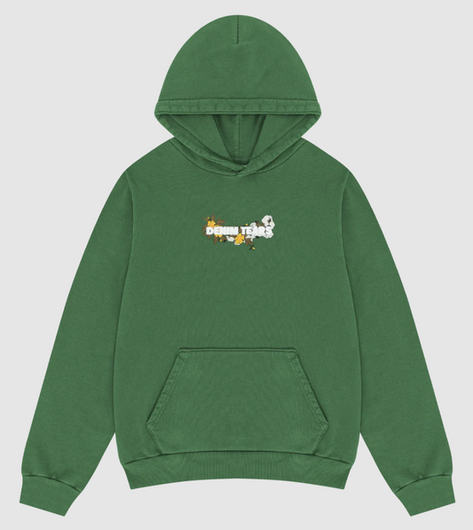 Denim Tears Embroidered Logo Hoodie "Green"