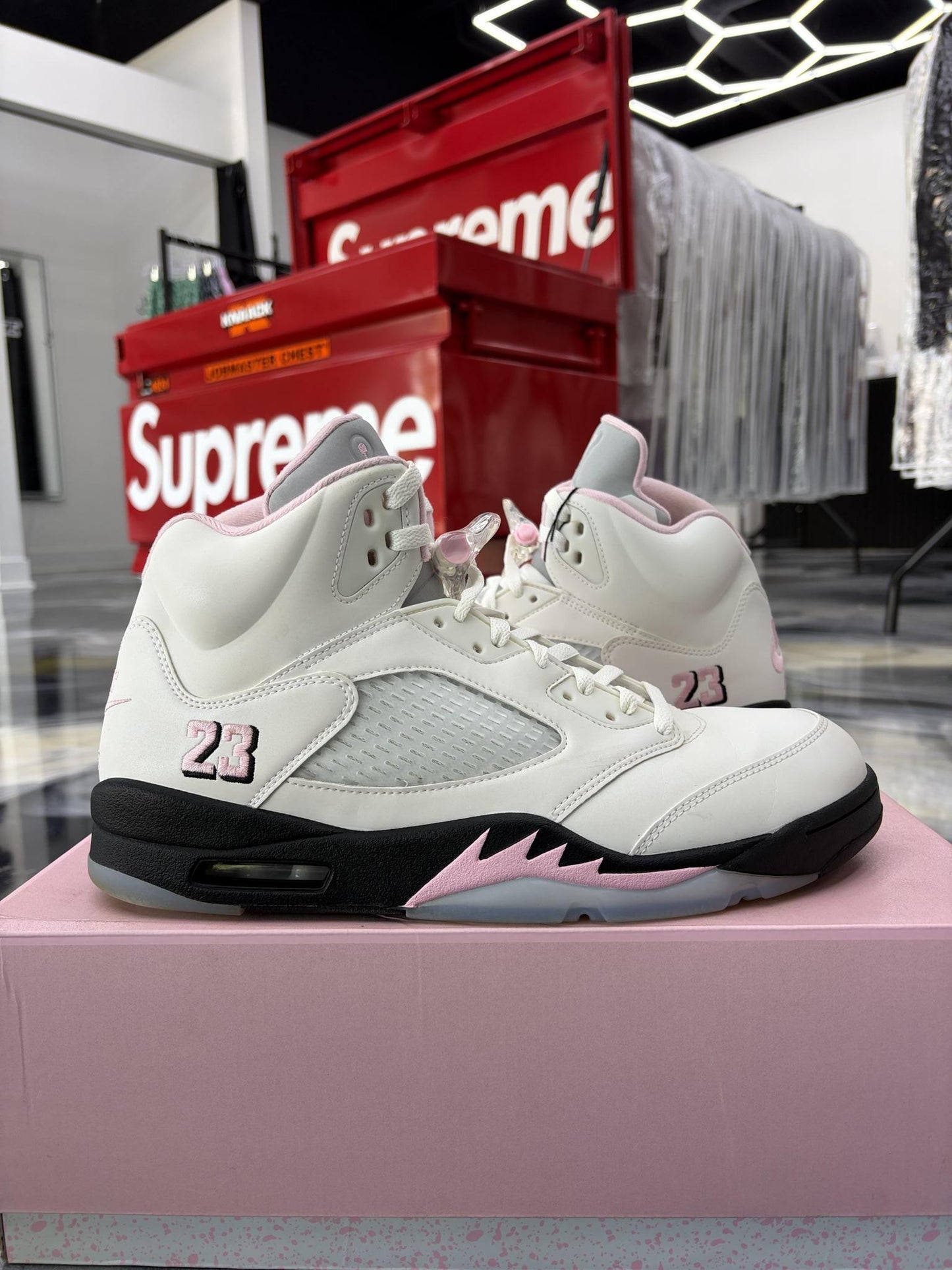 Jordan 5 "Medium Soft Pink" Used Size 13