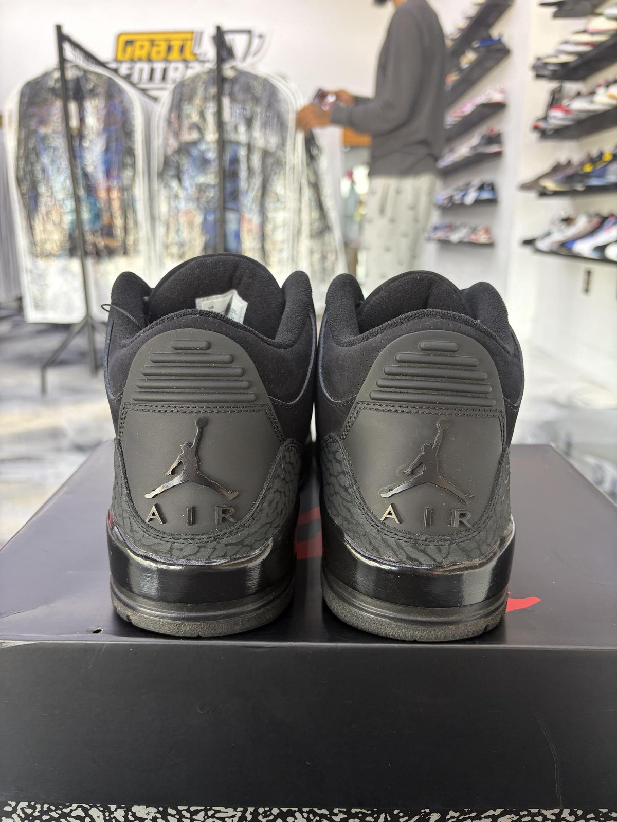 Jordan 3 "Black Cat" Used Size 9