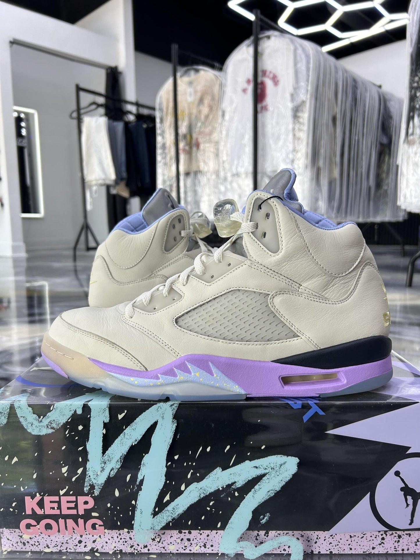 Jordan 5 We The Best "Sail" Used Size 13