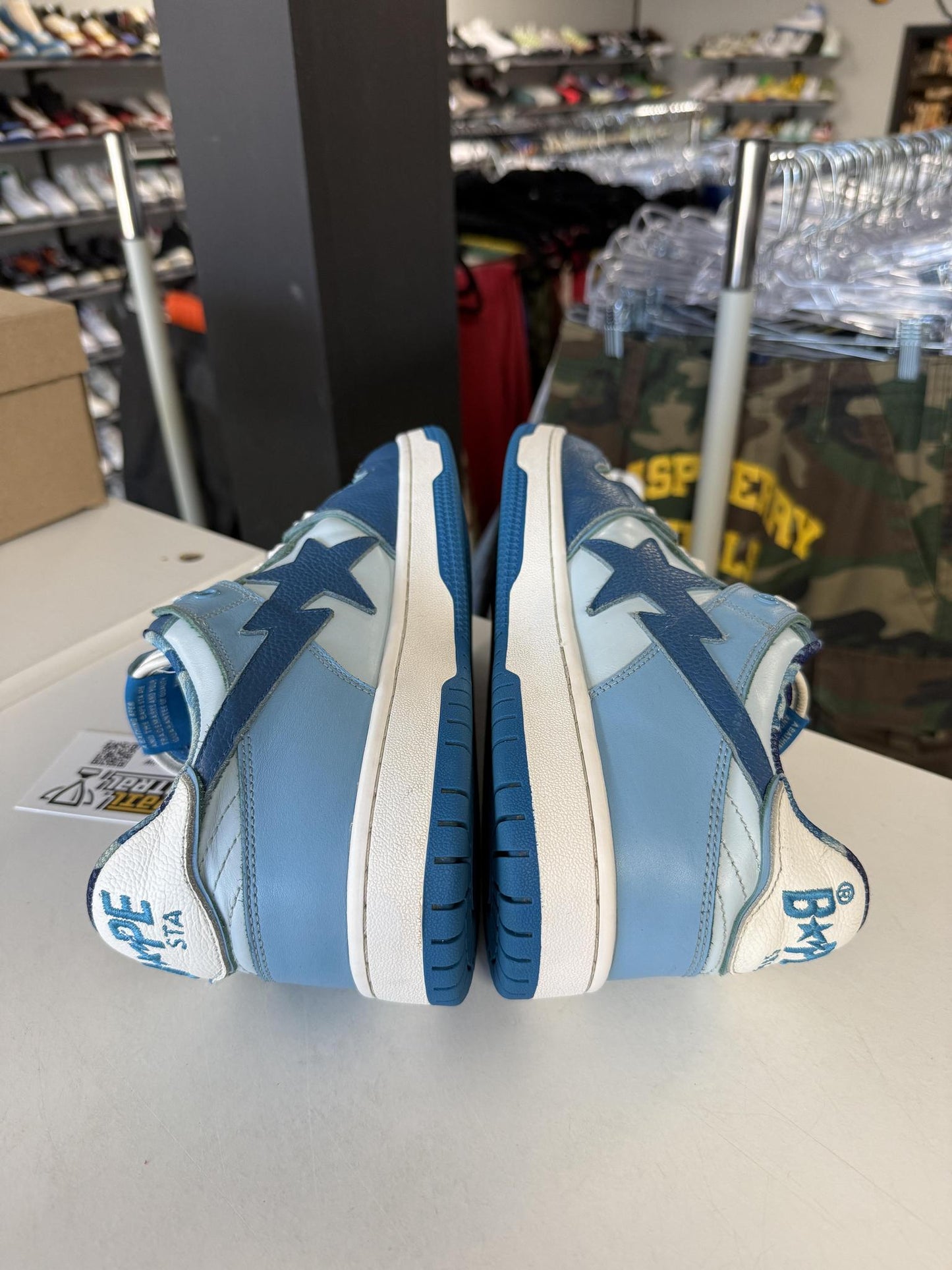Bape Sk8 "Blue White" Used Size 9.5