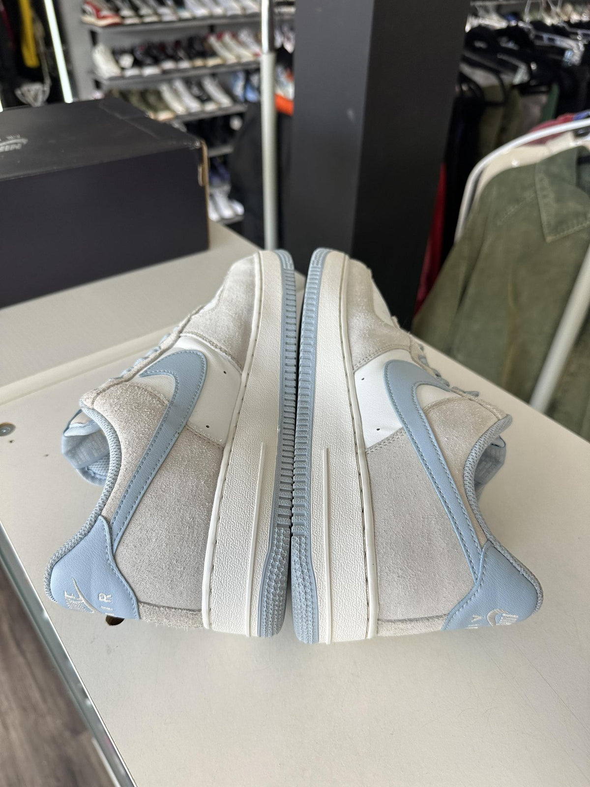 Nike AF1 Low Light Bone "Armory Blue" Used Size 8.5