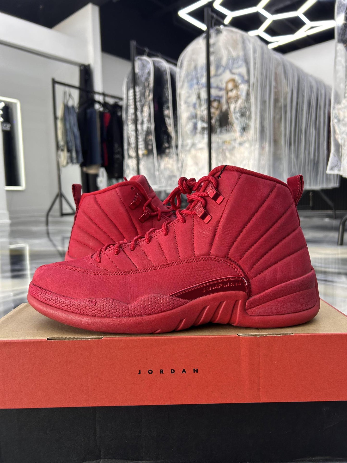 Jordan 12 "Red Suede" Used Size 10
