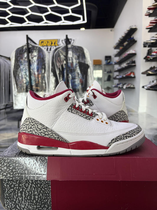 Jordan 3 "Cardinal" Used Size 8.5