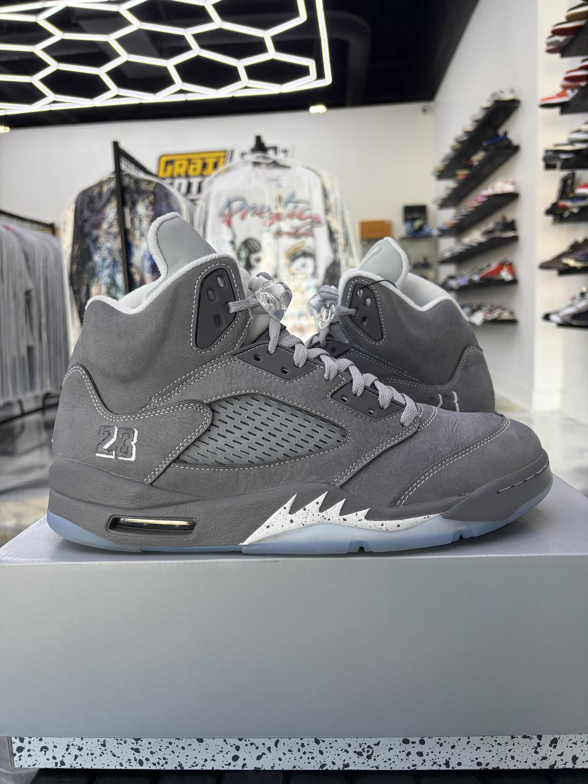 Jordan 5 "Wolf Grey" Used Size 12