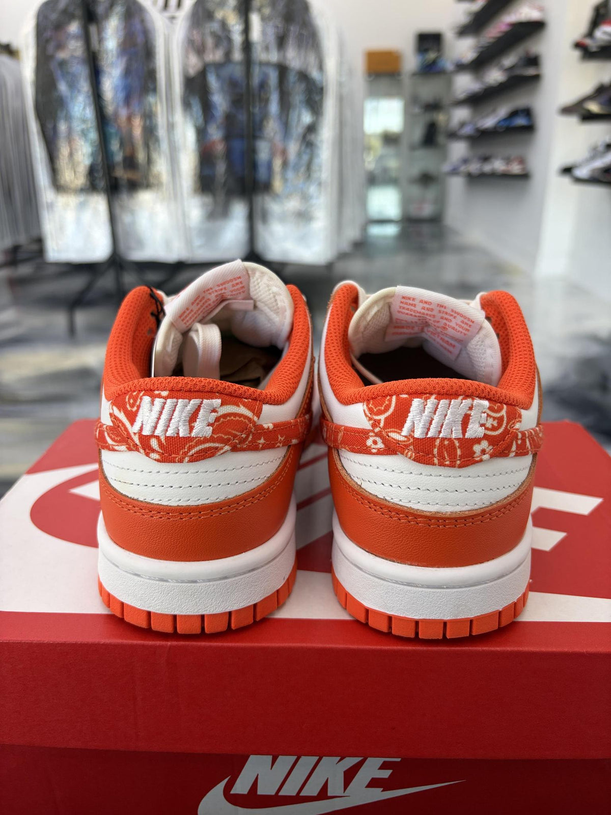 Nike Dunk Low "Orange Paisley" Used Size 4.5Y/6W
