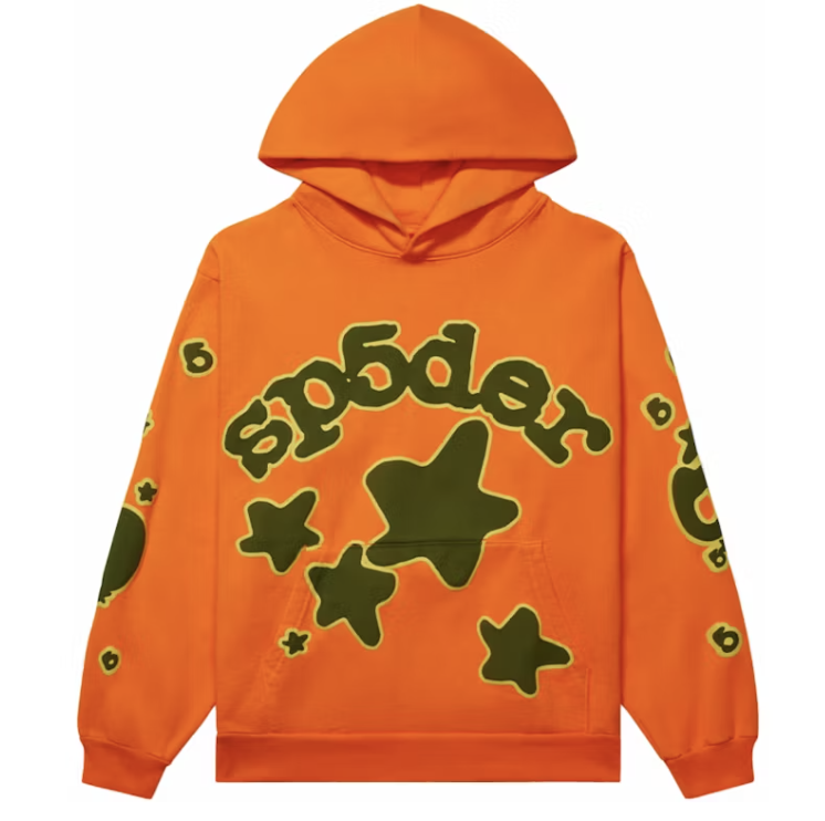 Sp5der Beluga Hoodie "Orange/Olive"