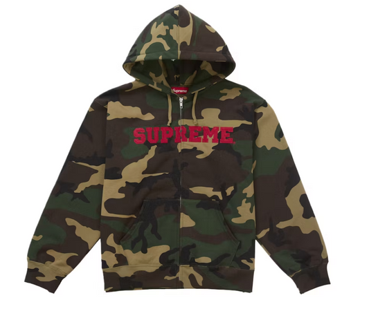 Supreme Collegiate Appliqué Zip Up "Camo"