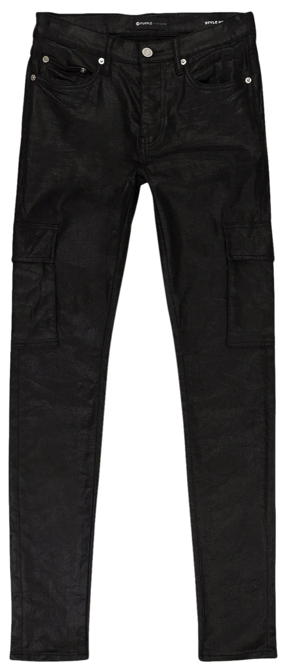 Purple P001 Skinny Tar Coated Cargo "Black"