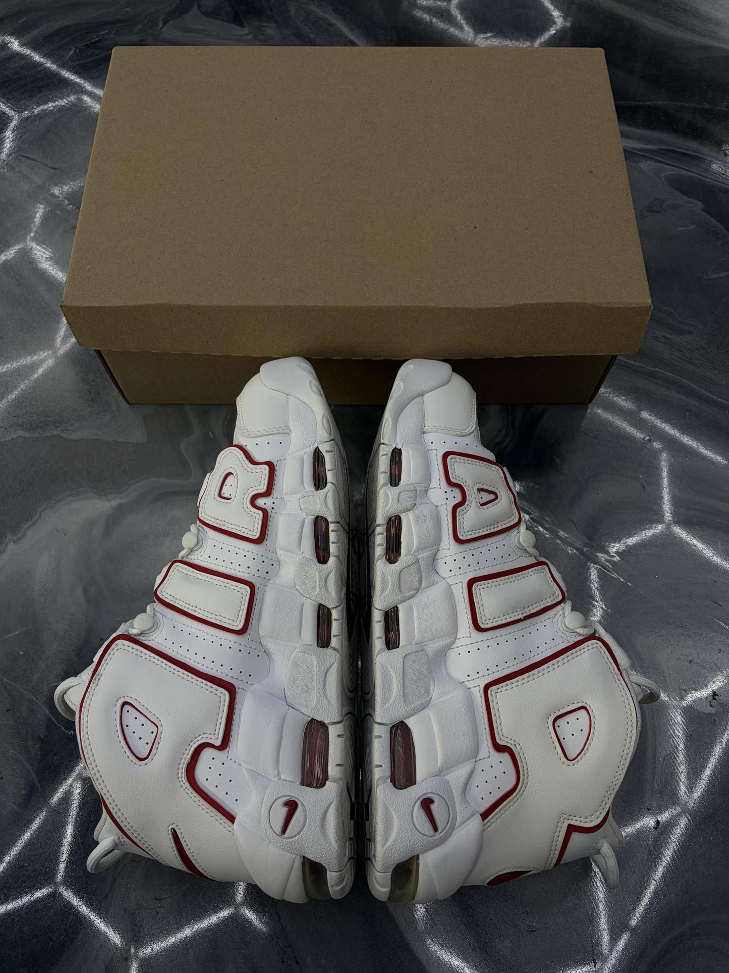 Nike Air Uptempo "White Red" Used Size 10.5